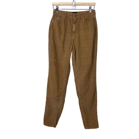 BDG Urban Outfitters Wide Wale Corduroy Mom High-Rise Dark Sand Tan Pants SZ 27 - Picture 1 of 10
